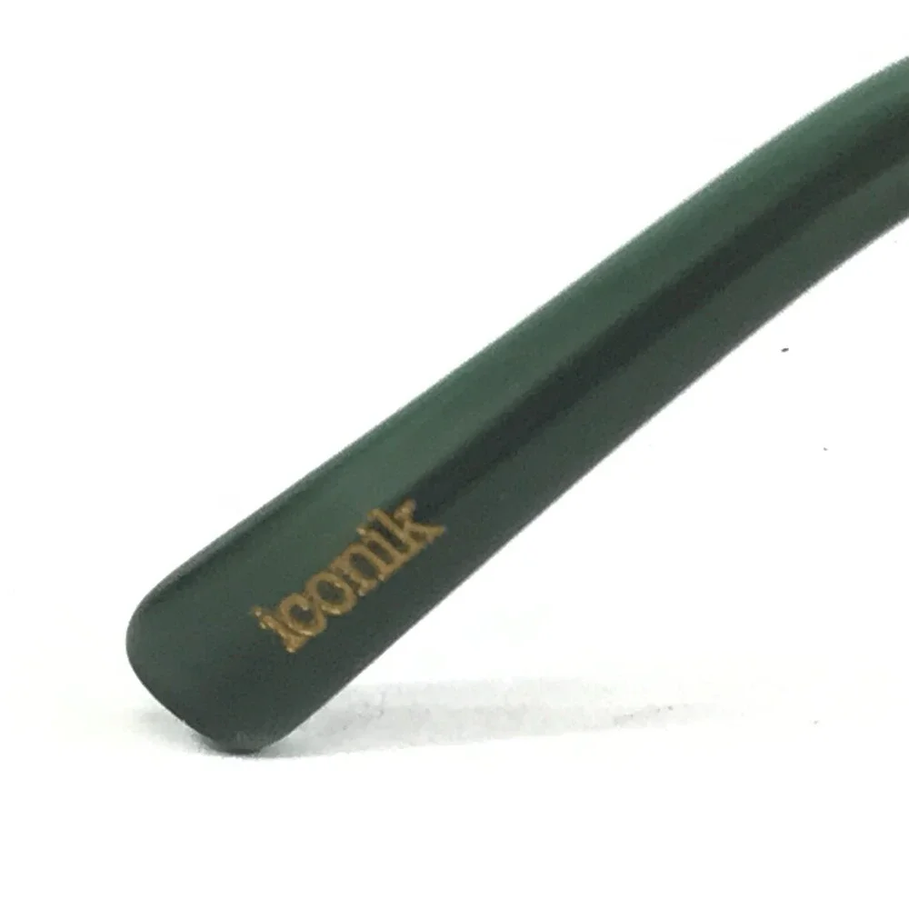 Iconik Eyeglasses Frames Derek C4 Green Tortoise Square Horn Rim 52-19-140